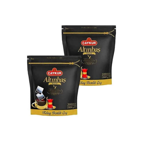 Çaykur Altınbaş Klasik Siyah Demlik Poşet Çay 2'li 200 x 5 G