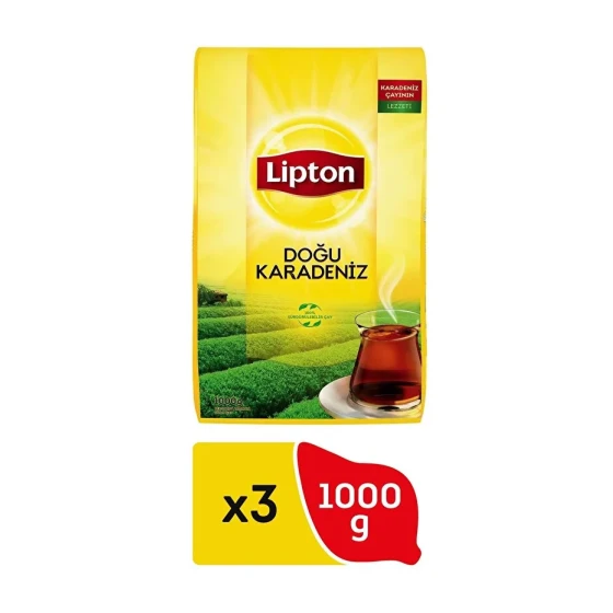Lipton Doğu Karadeniz Bergamot Aromalı Dökme Çay 1000 gr X 3 Adet
